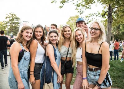 Annika, Erin, Dani, Emily, Riley and Lauren were excited to see Kaytranada. Photo: Gilbert Cisneros