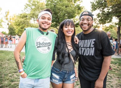 Carlos, Lexie and Larry were here to see Solange perform. Photo: Gilbert Cisneros