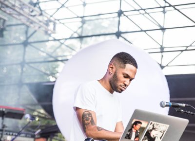 Kaytranada had his set all cued up for nonstop music through his set. Photo: Gilbert Cisneros