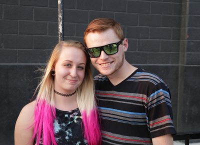 Emmaline and Devin in line, waiting for Foster the People. Photo: Lmsorenson.net