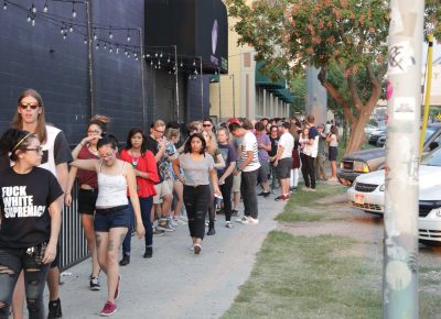 Droves of young music fans pile into The Complex. Photo: Lmsorenson.net