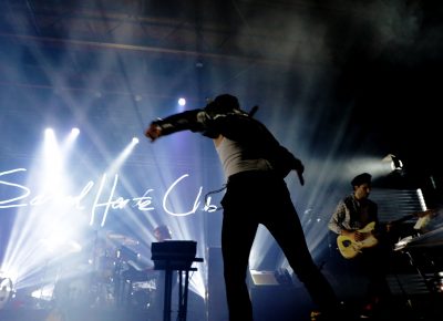 Dancing in the shadows with Mark Foster of Foster the People. Photo: Lmsorenson.net