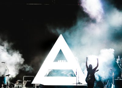 As light is added, Thirty Seconds to Mars members begin to make their way. Photo: Lmsorenson.net