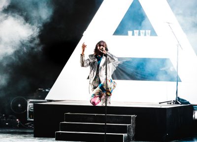 Running all over stage, Jared Leto, lead singer for Thirty Seconds to Mars. Photo: Lmsorenson.net