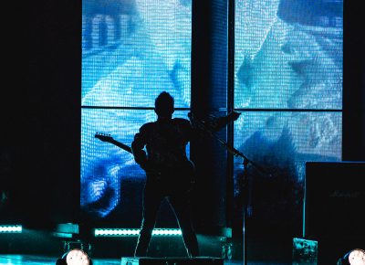 Playing in the shadow of a giant screen with a drill sergeant screaming at you. Photo: Lmsorenson.net