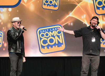 Michael Rooker and guest moderator Sean Smithson. Photo: Lmsorenson.net