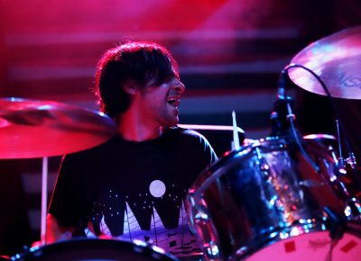 Drummer for White Reaper in his first performance with the group since joining. Photo: Lmsorenson.net