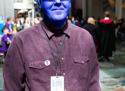 Cosplayer Brian with his Nightcrawler, heading back from the vendor floor. Photo: Lmsorenson.net