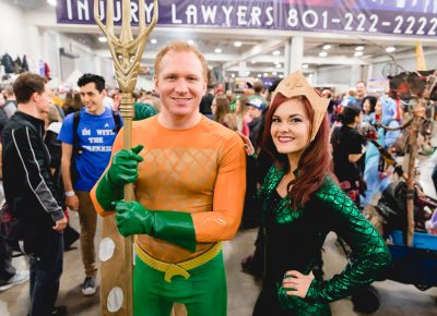 Jared and Maren with some sweet Aquaman cosplay. Photo: Lmsorenson.net