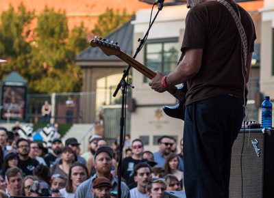 Built To Spill rocks the stage as the sun begins to set over The Gateway. Photo: ColtonMarsalaPhotography.com