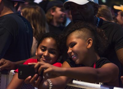 Fans enjoy a selfie in between sets. Photo: ColtonMarsalaPhotography.com