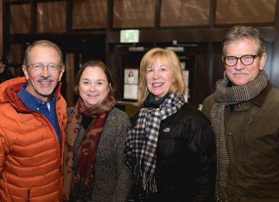 Dave, Lisa, Sally and Dave again, a group of friends that have braved the cold to hear some music. Photo: @Lmsorenson.net