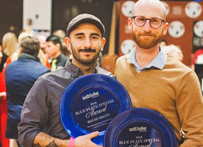 (L–R) Moudi Sbeity and Derek Kitchen of Laziz Kitchen are now the proud owners of the Blue Plate Award, and the community is better for it. Photo: Talyn Sherer