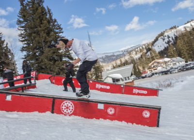 Men’s Open Snow, Treyson Allen, frontside boardslide. Photo: @cezaryna