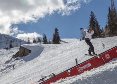 Men’s Open Snow, Treyson Allen, switch backside lip slide. Photo: @cezaryna