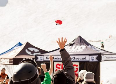 Product toss! Photo: CJ Anderson