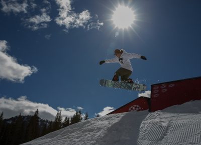 Men’s Open Snow 2nd place winner Jeff Hopkins, gap to front board. Photo: @cezaryna