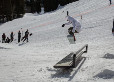 Men’s Open Snow, Jeff Hopkins, BS 180 over the bench. Photo: @cezaryna