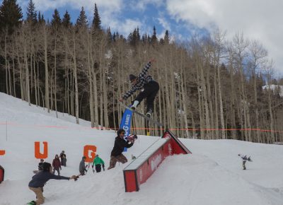 Men’s Open Snow, Jaromie Nolan, suitcase over the down box. Photo: @cezaryna