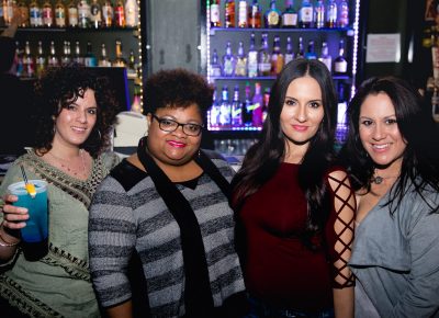 Elaina, Caribbean Nightengale Rose, China and Monica grabbing drinks before the show. Photo: Lmsorenson.net