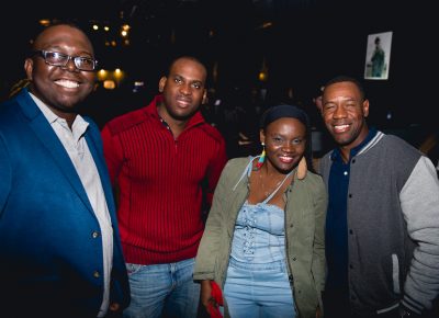 Camille, Anderson, Guyaleine and Jude meeting up at the Metro Music Hall. Photo: Lmsorenson.net