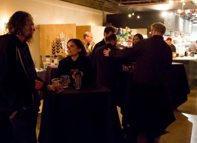 Patrons start filling in to Rye to eat food and wait in line for tarot readings. Photo: Jessica Bundy