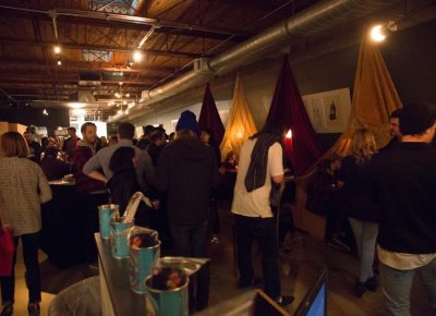 People waiting in line for their tarot readings. Photo: Jessica Bundy