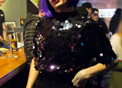 Doug Morris poses in his space themed drag outfit. Photo: Jessica Bundy.