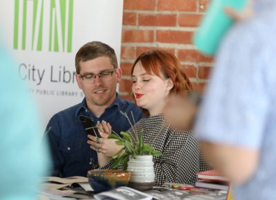 Grid Zine Fest participants tabled from 11-5pm at Publik Coffee on 975 S. West Temple.