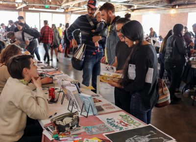 (L-R) Athena Naylor’s autobiographical comics were a hit with Callan and Ataya. “I like all of it. It’s way different, unique and cool,” Callan said.