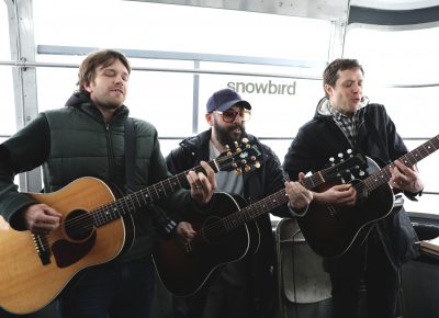 OK Go playing to an audience no larger than 80 inside the mountain tram. Photo: Lmsorenson.net