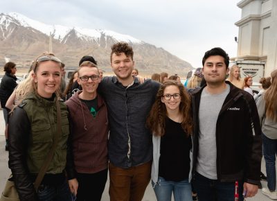 Hannah, Chandler, Dallin, Hannah (again!) and Jaxton in line at The Saltair, ready for the show. Photo: Lmsorenson.net