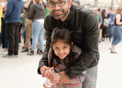 Bilal and daughter Mishi out for her first concert experience, eager to see alt-J. Photo: Lmsorenson.net