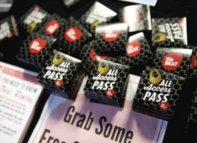 The Utah Aids Foundation gave out free condoms and information for any and all. Photo: Lmsorenson.net