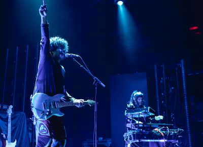 Twin Shadow onstage in Salt Lake City. Photo: Lmsorenson.net