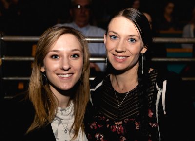 Sisters Jenny and Angela came out especially to see opening act Nina Nesbitt. Photo: Lmsorenson.net