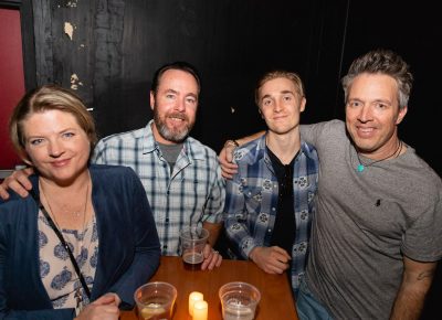 Sally, Brett, Ty and Tony hanging out by their table, awaiting Jake Bugg to take the stage. Photo: Lmsorenson.net