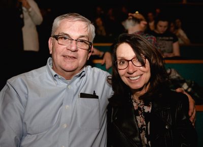 Pat and Toni snag seats on the higher-up level for the evening. Photo: Lmsorenson.net