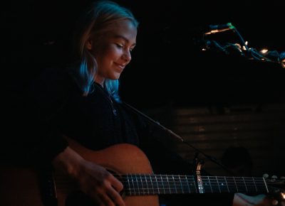 Bridgers cracked a smile after every song to the tune of applause from the crowd. Photo: Matthew Hunter