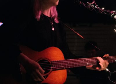 Phoebe Bridgers opening her set with “Smoke Signals.” Photo: Matthew Hunter