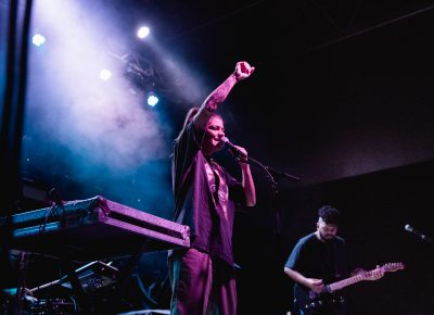 Donna Missal learns quickly that it is too hot for layers at the Complex.