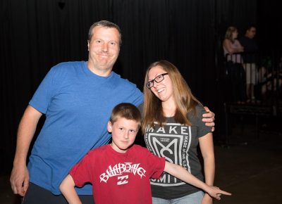 The "A Team" Aidan, Audree and Adison are all stoked to hear The Fratellis live. Photo: Lmsorenson.net