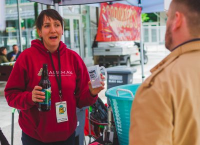 Talisman Brewing kept busy entertaining and educating the public about their whole lineup of beer. Photo: Talyn Sherer