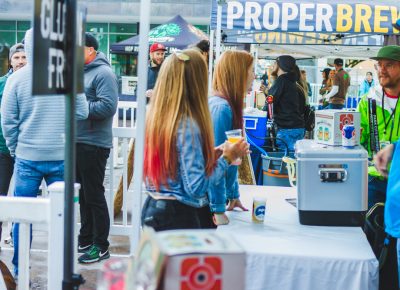 As the day begins, the crowds start filling in the gaps to each and every booth. Photo: Talyn Sherer