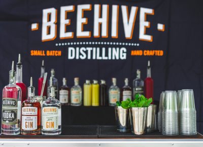 The complete setup for Beehive Distilling was ready to be devoured throughout the night. Photo: Talyn Sherer