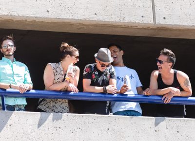 Even people way above the streets attended, lining the parking garages and rooftops on the parade route. Photo: Logan Sorenson | Lmsorenson.net