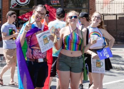 So many groups of friends are on the streets showing their love for SLC Pride. Photo: Logan Sorenson | Lmsorenson.net