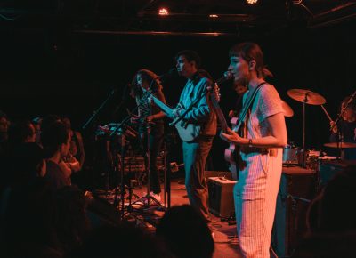 Dirty Projectors playing to a packed house. Photo: Matthew Hunter