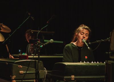 Kristin with some truly angelic supporting vocals. Photo: Matthew Hunter