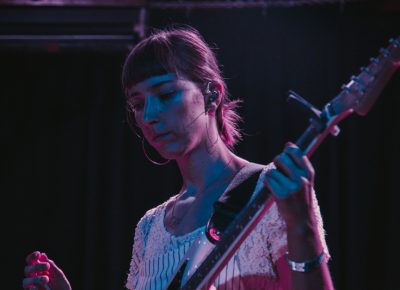 A focused Maia laying down riffs. Photo: Matthew Hunter